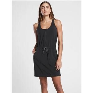 Athleta Expedition Dress Size 14 Black Summer Hiking Outdoors Sleeveless Active